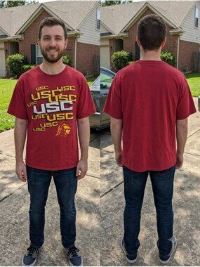 USC Trojans Shirt mens XXL Red Champs Sports Team Edition Trojan Mascot Tee 2XL